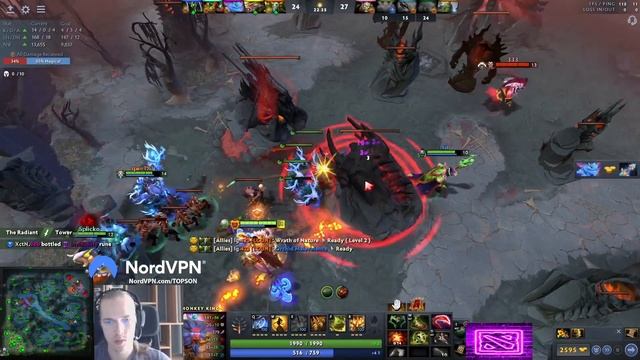 Топсон будто Симпл с АВП шотает врагов заряженной палкой | Topson Stream Dota 2 смотреть онлайн