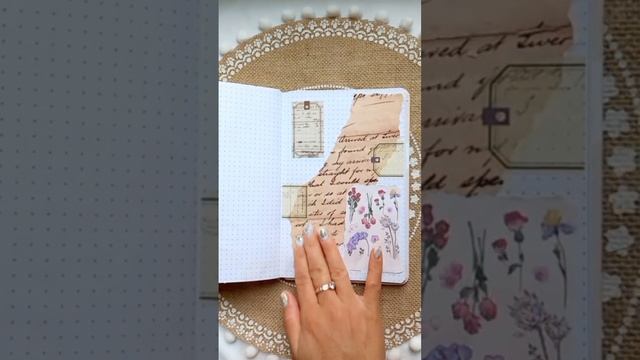 Винтажный страница #скрапбукинг #journal #идея #asmr смотреть онлайн