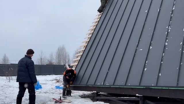 Монтаж картины клик-фальц.