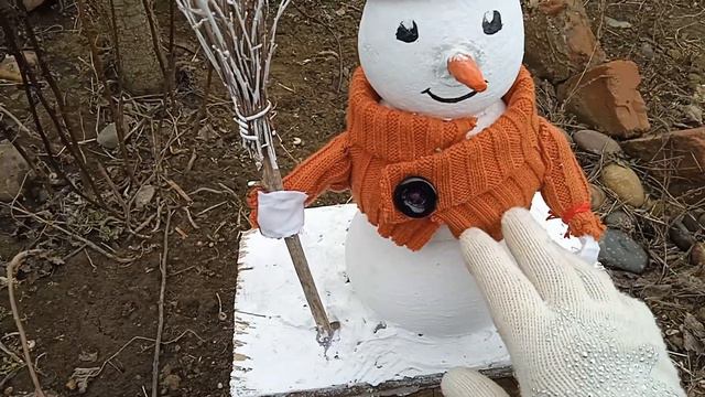 Садовая фигура Снеговик.#снеговик смотреть онлайн