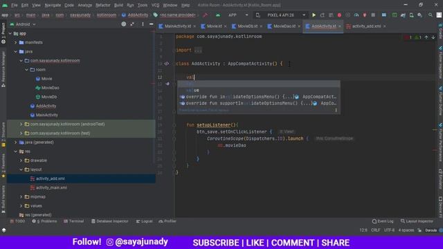CRUD Kotlin Android Room Database Input Data - Part 2 смотреть онлайн