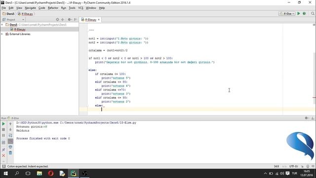 Python 3 Dersleri #5 - if-else Yapısı смотреть онлайн