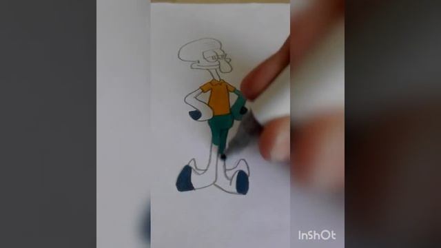 Рисую Сквидварда из мультика Губка боб! смотреть онлайн