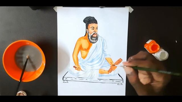 Thiruvalluvar Drawing | Acrylic painting | speed drawing Tutorial |Mr.sketch studios смотреть онлайн