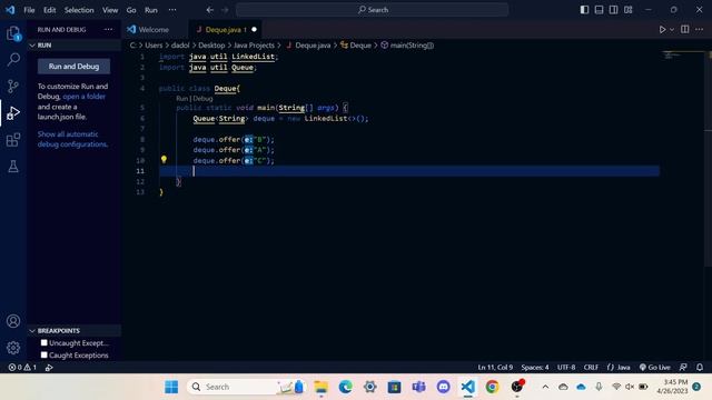 Java Program // Create a program that will deque the first data inserted in our array смотреть онлайн