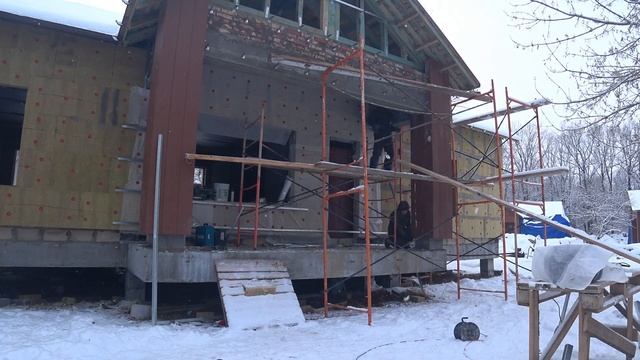 Монтаж фиброциментного сайдинга Cedral день 2