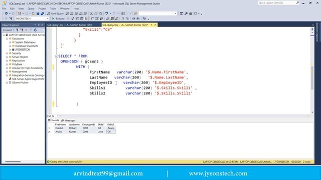 06 - Convert JSON to Sql Database Table using SQL Server Query смотреть онлайн