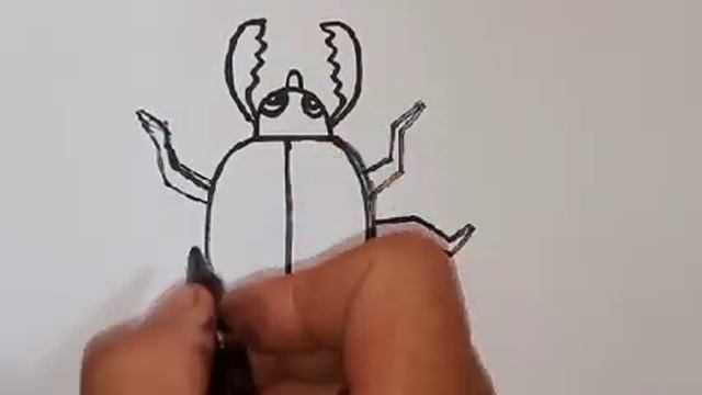 Как нарисовать жука для детей/How to draw a beetle for kids смотреть онлайн