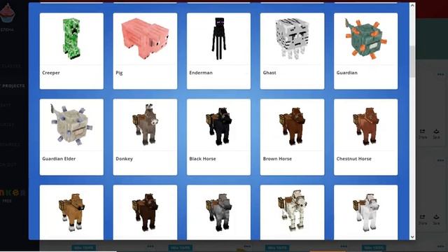 Редактор скинов, мобов и др. предметов в Майнкрафт смотреть онлайн