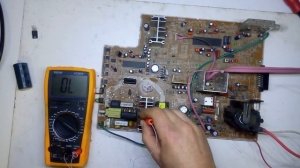 Ремонт телевизора Samsung  CS-21K3MHQ  шасси KS9B не включается после грозы