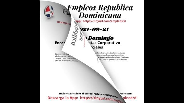 Empleos disponibles Republica Dominicana publicados hoy 21 09 2021 смотреть онлайн