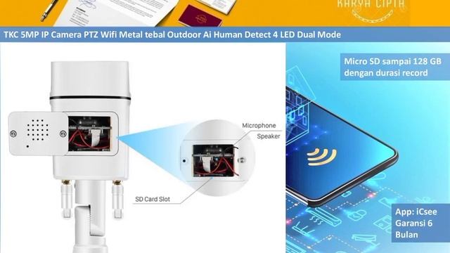 TKC 5MP Metal tebal #CCTV IP Kamera Wifi tanpa internet. "BISA!!!"# Ai Support NVR Hikvision Dahua смотреть онлайн