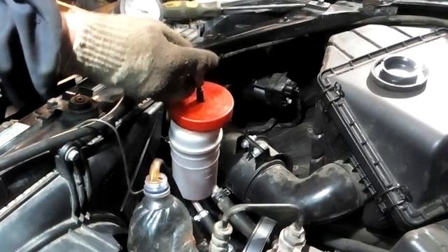 ЗАМЕНА МАСЛА ГУР ГИДРОУСИЛИТЕЛЯ. REPLACEMENT OIL GUR POWER.