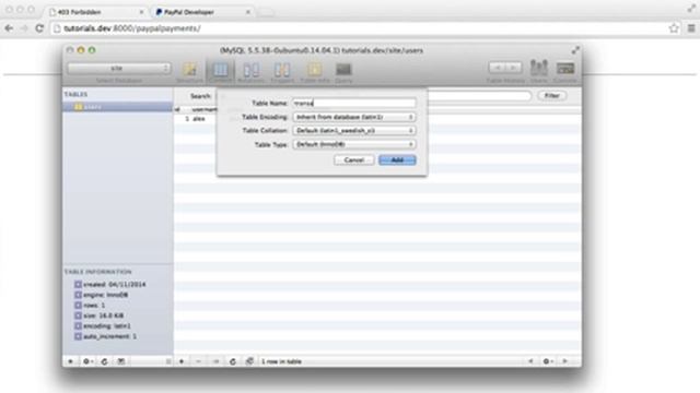 PayPal Payments with PHP: Database (4/9) смотреть онлайн