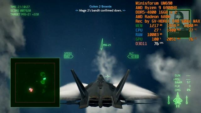 ACE COMBAT 7(外部録画) - Minisforum UM690(AMD Ryzen 9 6900HX + Radeon 680M) смотреть онлайн