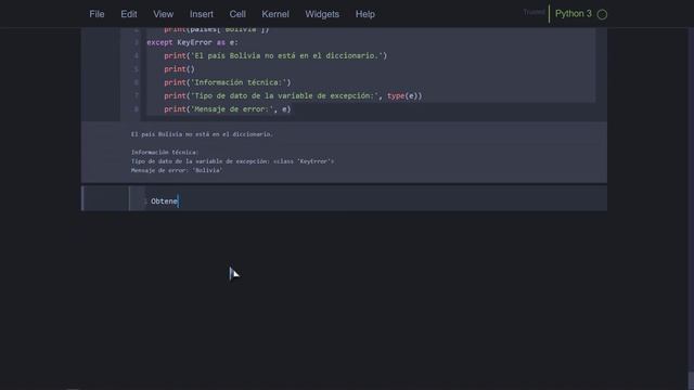 Pandas Taller: 173 Usar un Bloque try...except para Capturar y Manipular la Excepción KeyError смотреть онлайн