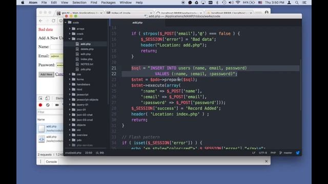 Code Walkthrough - CRUD in PHP - Building Database Applications in PHP смотреть онлайн