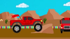 Развивающие мультики про машинки. Машинки: Монстр-трак и цвета