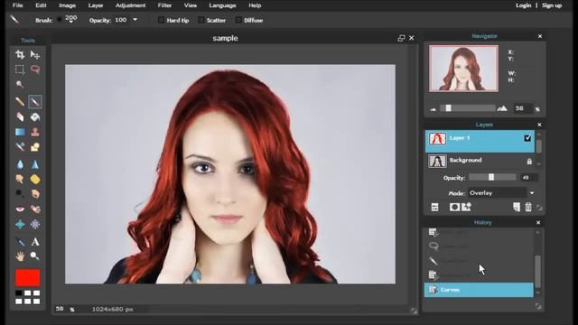 Change Hair Color Online With Pixlr смотреть онлайн