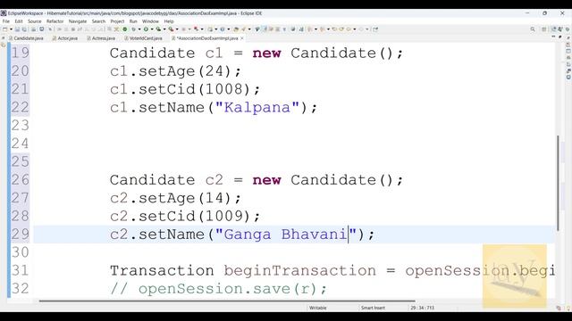 OneToOne Association Mapping in hibernate | uni directional | child class to parent class | смотреть онлайн