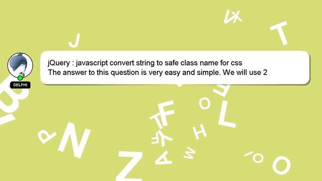 jQuery : javascript convert string to safe class name for css смотреть онлайн