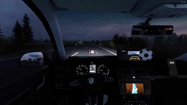 Driving to Aarhus in Skoda Superb car POV - ASMR driving ETS 2 2023 - TrackIR - PXN Wheel смотреть онлайн