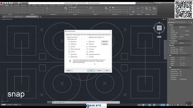 AutoCAD Training Course - 011 - Snapping смотреть онлайн