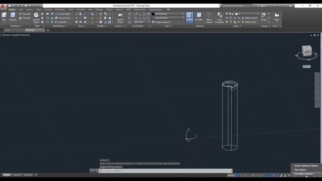 AutoCAD 3D, how to drawing hexagon bolt смотреть онлайн