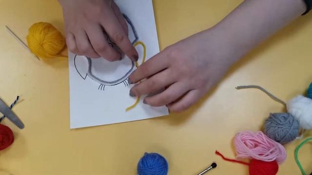 Ниткография - Шерстяная сова.