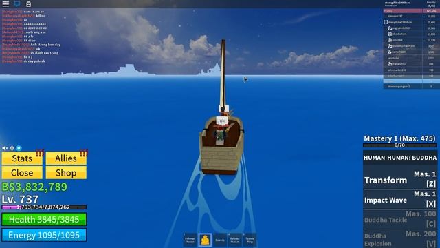 Roblox - Mua Trái Ác Quỷ Human Human Buddha Săn Râu Trắng Update Bisento V2 | Blox Piece смотреть онлайн
