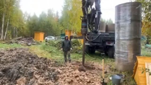 Бурение колодца 11 колец за 120 минут ????? смотреть онлайн