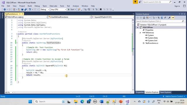 SQL CLR Function | Part 4 - Create SQL CLR Function C# VS 2017 | SSMS TSQL Tutorial #118 смотреть онлайн