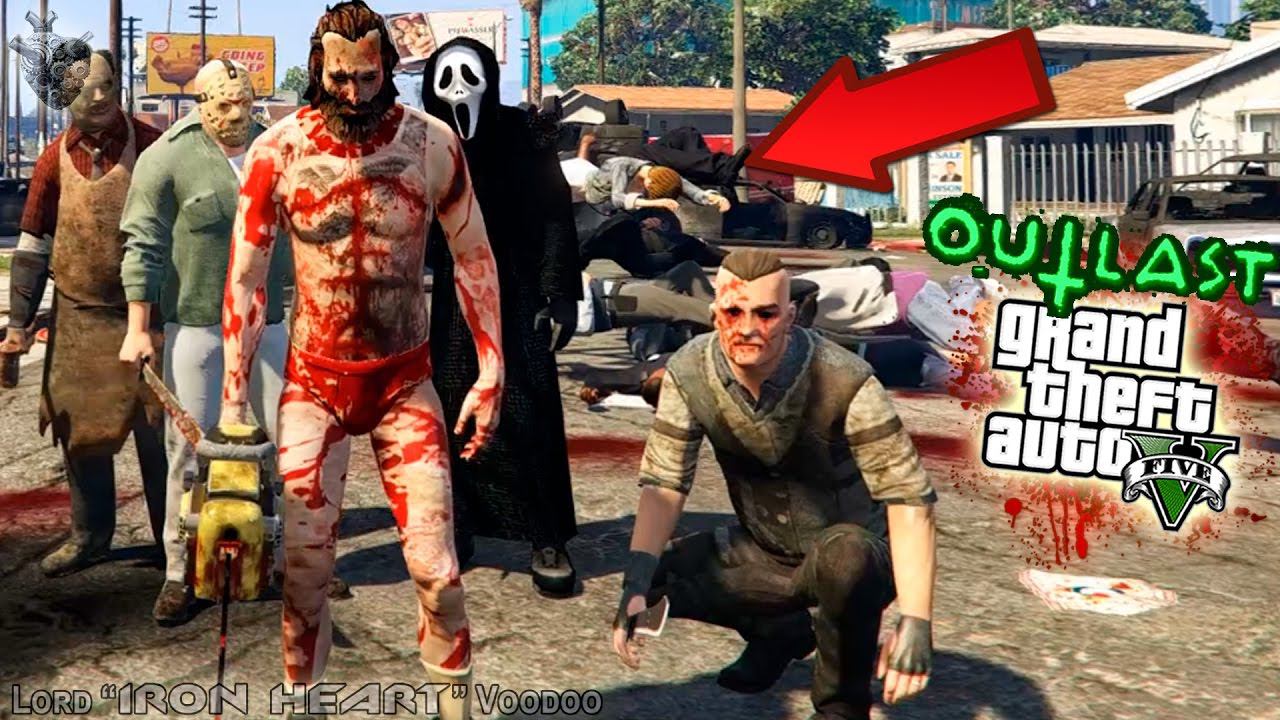 ГТА 5 МОДЫ! ЛЮДОЕД ИЗ OUTLAST: ГОРА ИЗ ТРУПОВ НА ГРУВ СТРИТ! ВИДЕО ОБЗОР МОДОВ GTA V! GTA 5 MODS смотреть онлайн