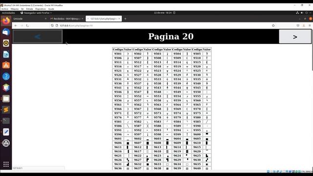 Tabla UNICODE con PHP смотреть онлайн