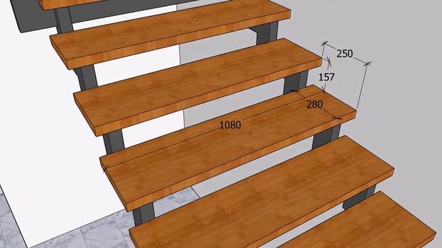 Эскиз лестницы открытий каркас, зигзаг. смотреть онлайн