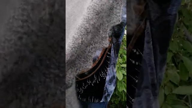 Большая шаль из серого очень мягкого козьего пуха. 150*150см смотреть онлайн