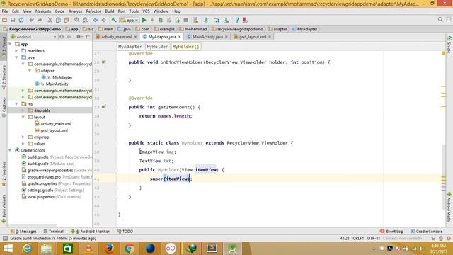 How to create custom Android GridLayoutManager with RecyclerView смотреть онлайн