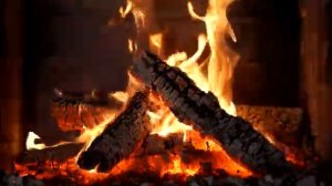 Новогодний костер под приятную атмосферную музыку