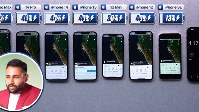 Кто ДОЛЬШЕ держит заряд? iPhone 14 Pro Max vs 14 Pro / 14 / 13 / 13 mini / 12 / SE! смотреть онлайн