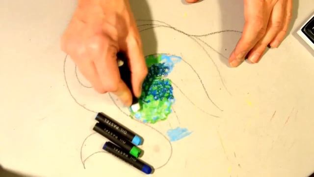 Basic Oil Pastel Techniques: Rule of 3's Example смотреть онлайн