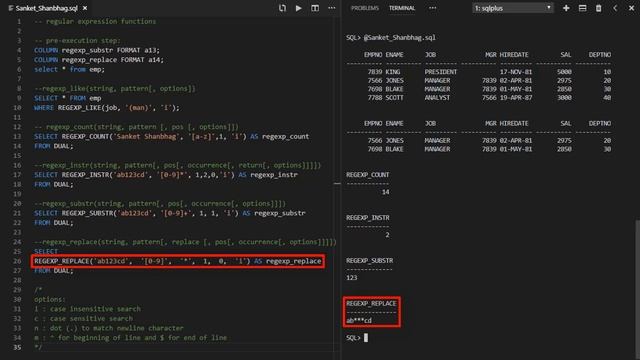 Regular Expressions (Oracle SQL) смотреть онлайн