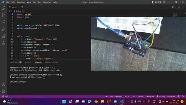 Ardunio And Python | How to use serial to send data in python to ardunio. смотреть онлайн