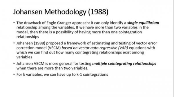 Vector Autoregressive (VAR) and Vector Error Correction Model(VECM) in theory and practice