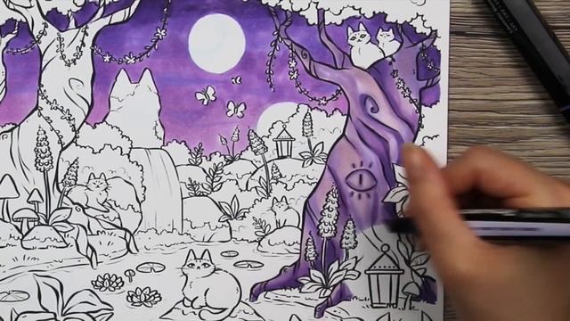It's.. PURPLE! | Using Every Single Purple Marker I Own in One Drawing смотреть онлайн