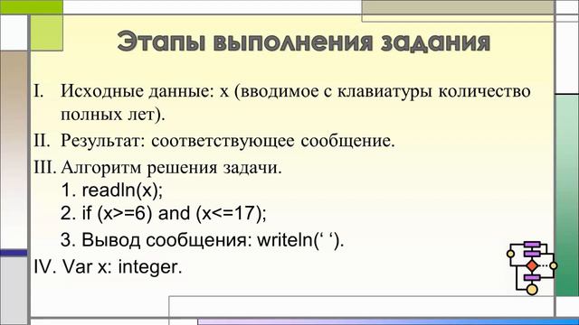 Тема 10. Простые и составные условия. Операторы ветвления, цикла смотреть онлайн