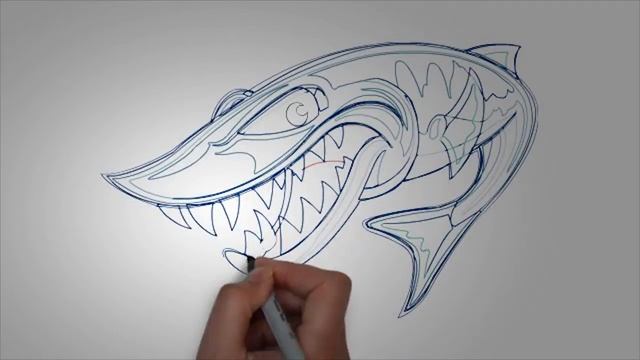 Простые рисунки карандашом. Рисуем поэтапно речную рыбу смотреть онлайн