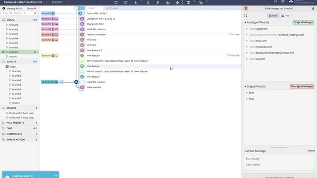 GitKraken Undo remove file from previous commit. (Local & Remote) смотреть онлайн