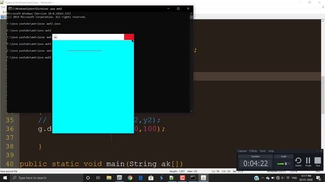 How to draw #shape in java frame | draw #line/#ractangle/#circle in java frame by awt | #Studyindia смотреть онлайн