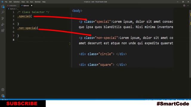 CSS class selector | CSS explained | #SmartCode смотреть онлайн
