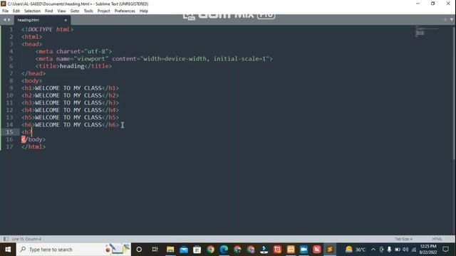 how we change the colour of HEADING TAGS and using of heading tag and its types also. смотреть онлайн